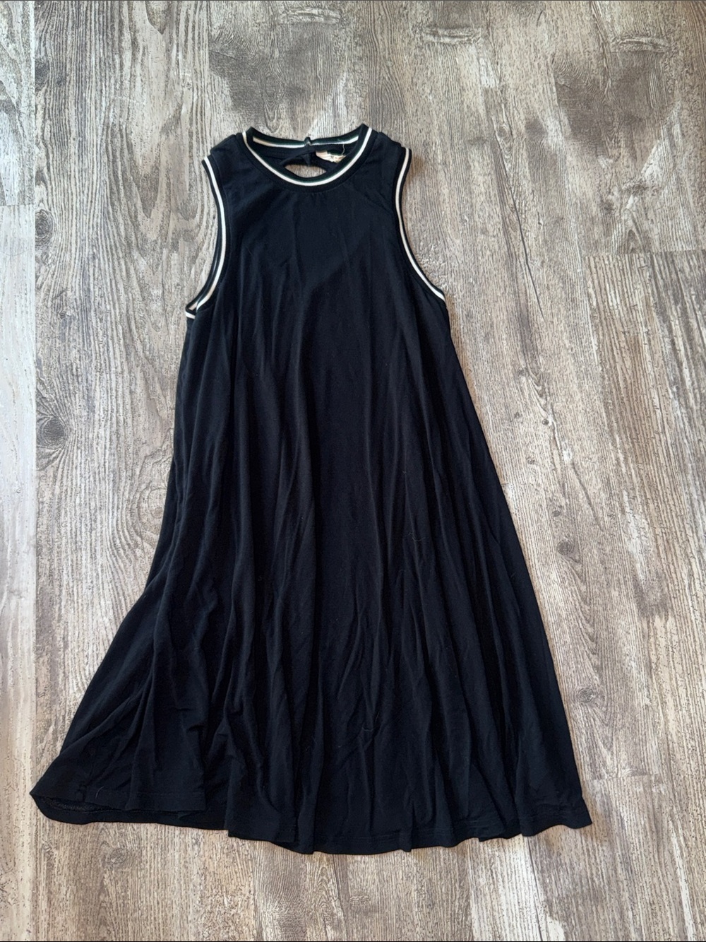 American Eagle Outfitters Black Maxi Dress with White Trim
